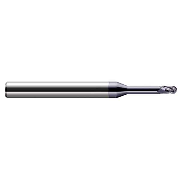 Miniature End Mill - Ball - Long Reach, Stub Flute, 0.0780" (5/64)